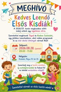 Kedves Leendő Elsős Kisdiák!